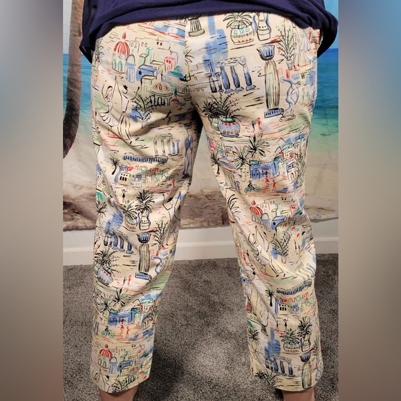 2 for $20 ⚜️ Exofficio Vacation Art Pattern Women’s Cropped Pants Size 6 - Picture 3 of 6